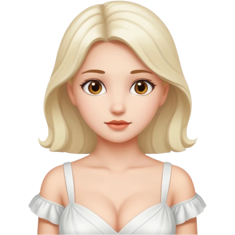 Belle fille avec une grosse poitrine emoji