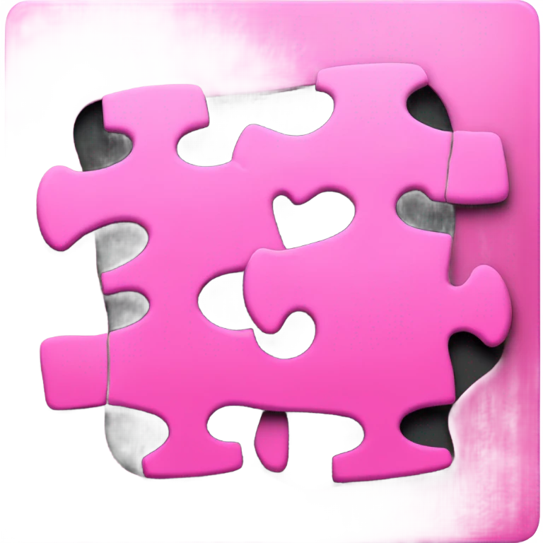 two pink puzzles emoji
