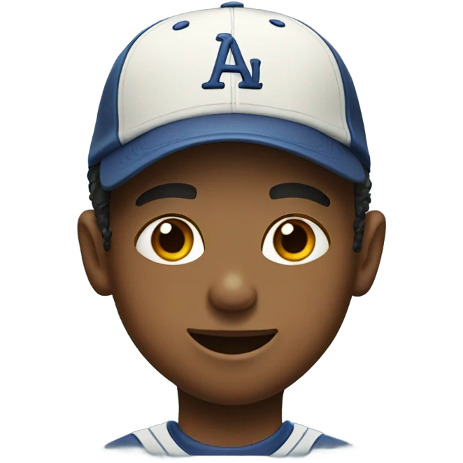 boy in baseball cap portrait emoji
