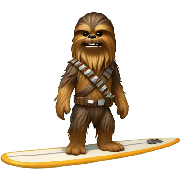 Chewbacca on surfboard emoji