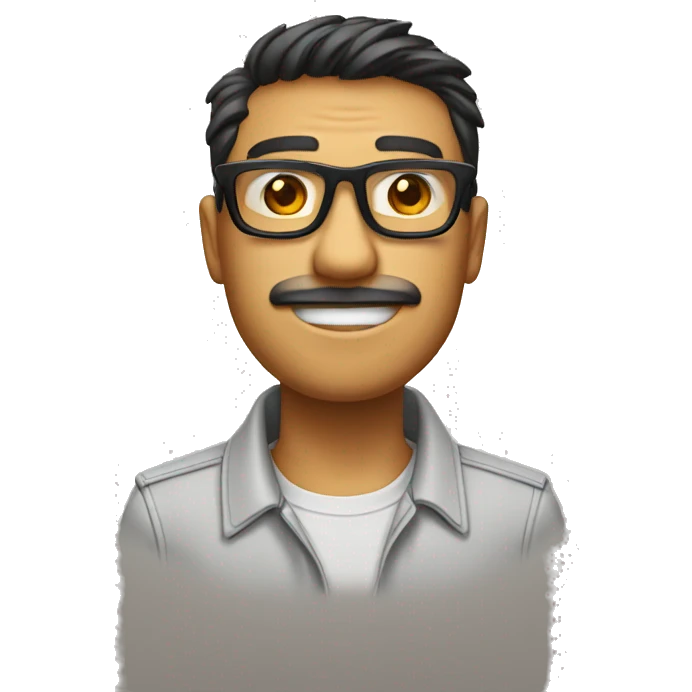 Chino con gafas emoji