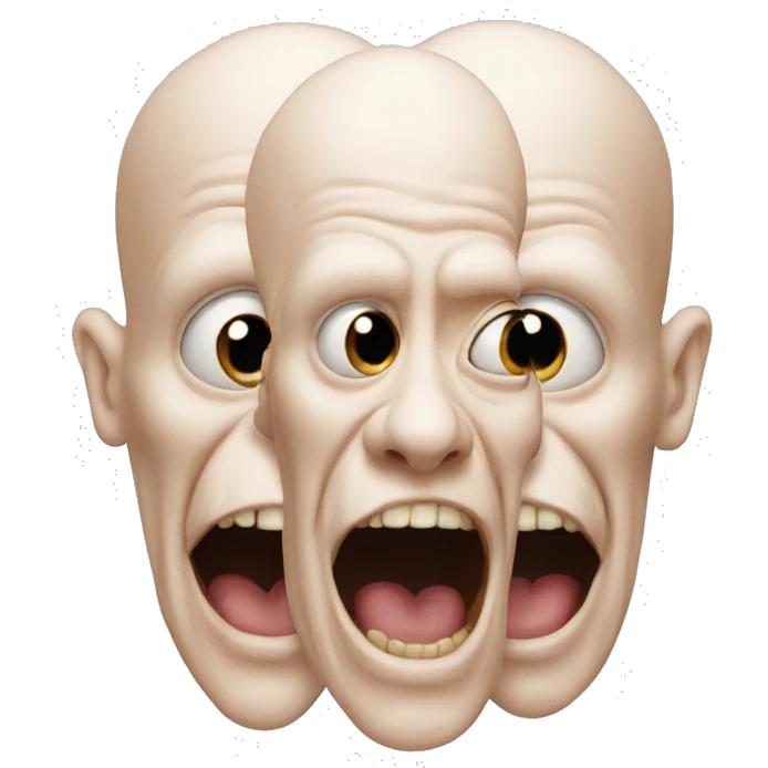 3 headed pale man emoji