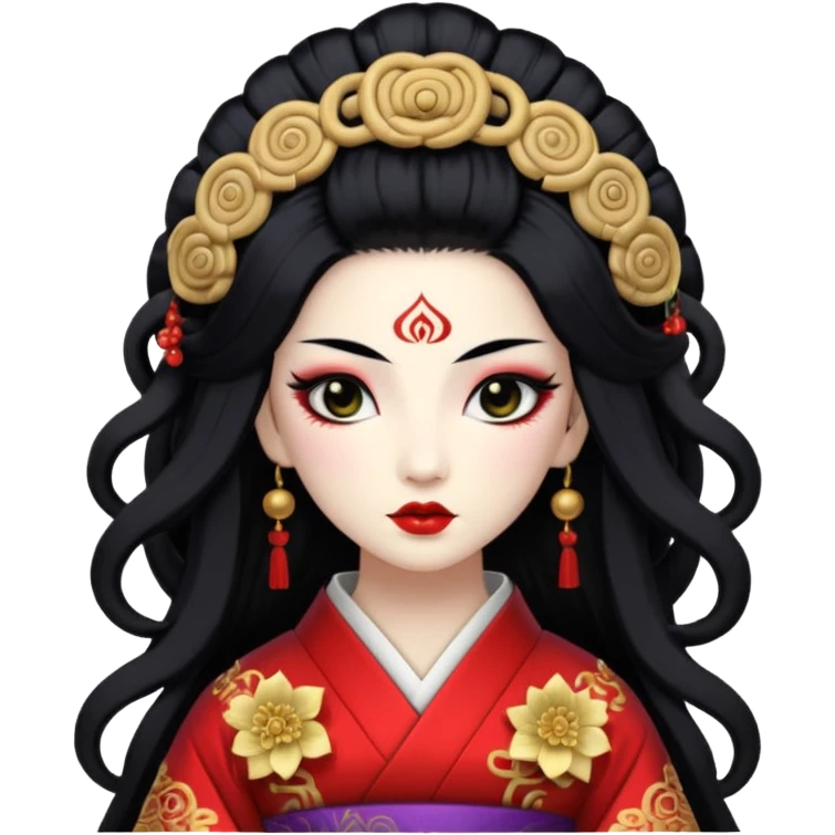 geisha with medusa head  emoji