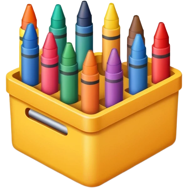 A box of crayons emoji