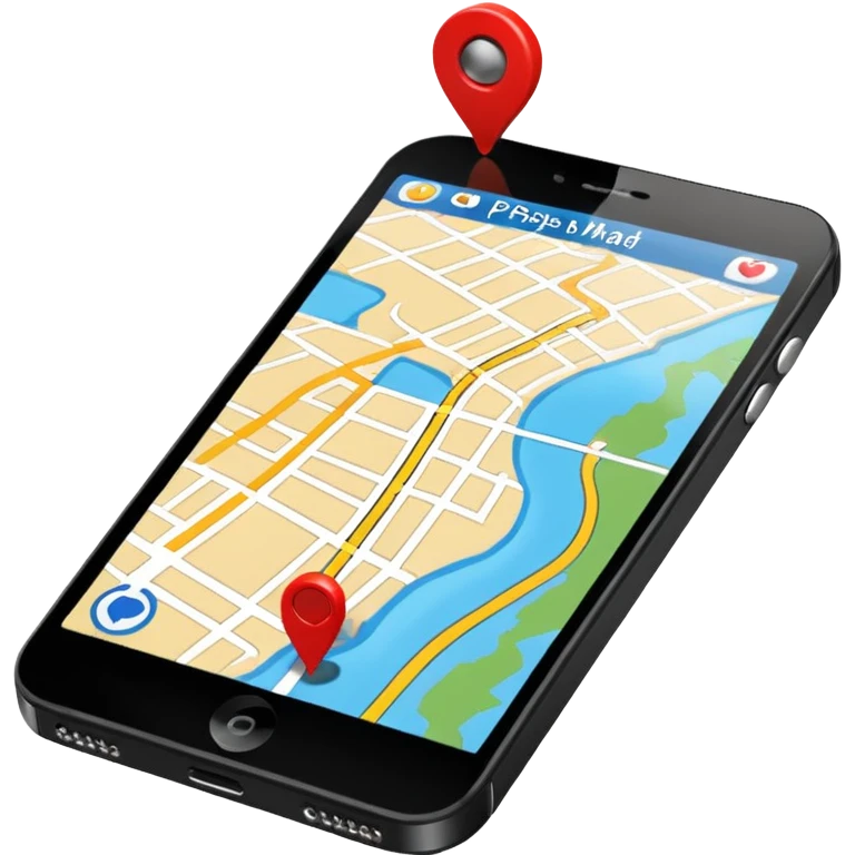 GPS map on iPhone emoji