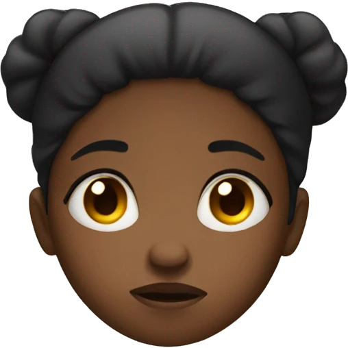 Black girl that is very sad and angry  emoji