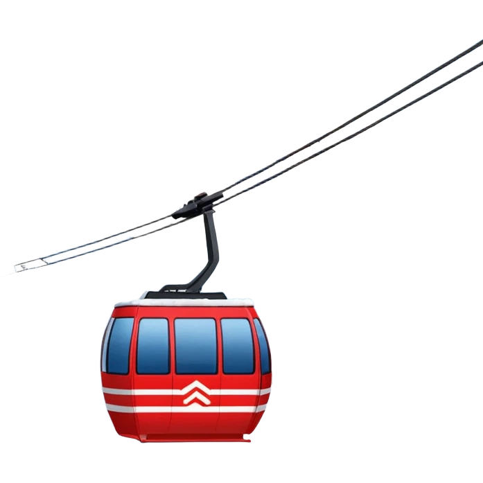 create cablecsr emoji in winter witht he logo of Bergbahnen Adelboden Lenk emoji