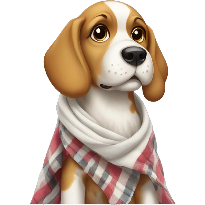dog with preppy blanket emoji