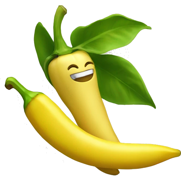 pepper with a banana in the mou emoji