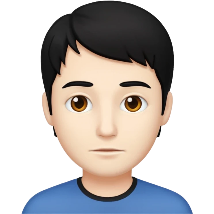 мужчина с белым тоном кожи и черными волосами emoji