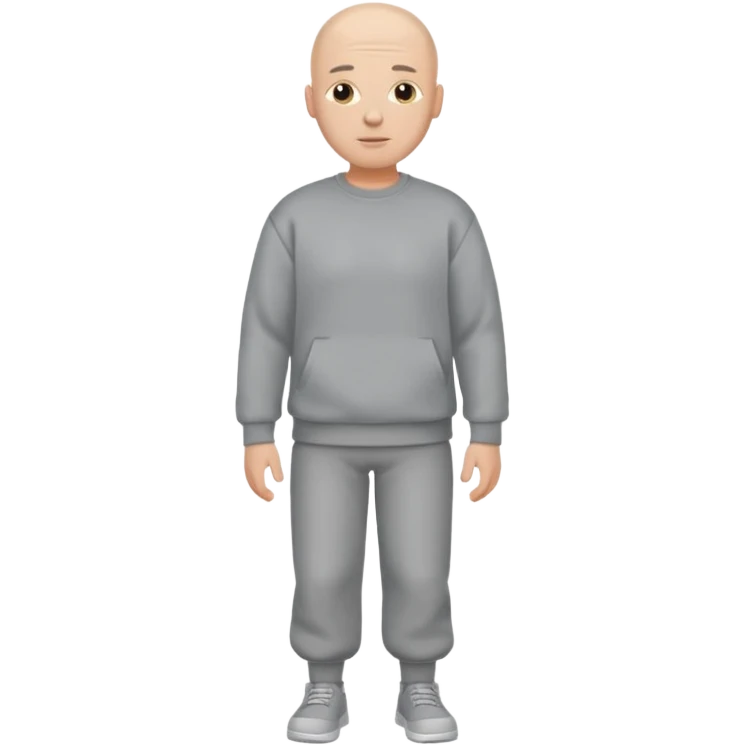 bald man sweatshirt full body emoji