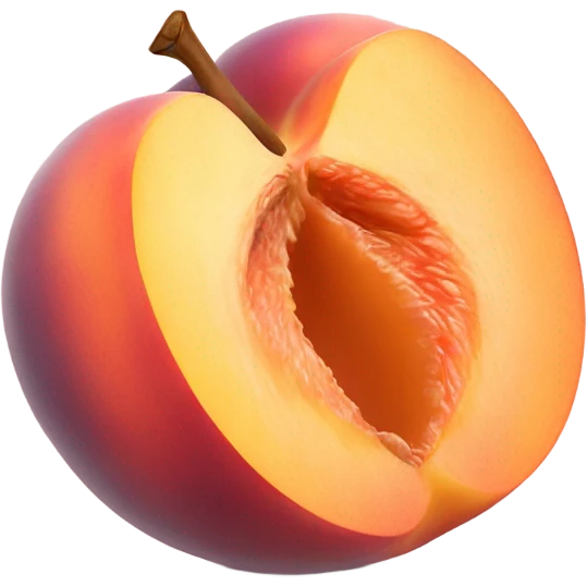 Peach with a grape in the middle emoji