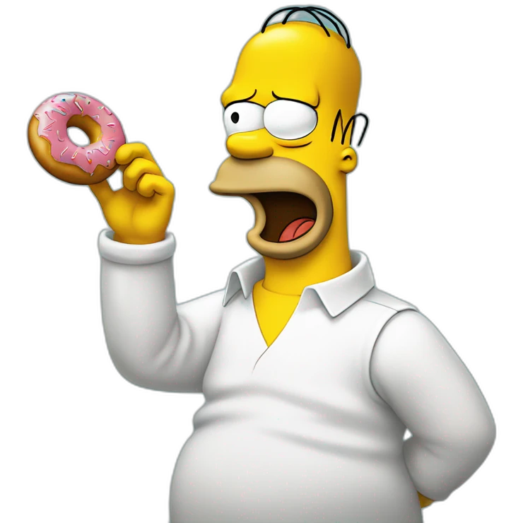 homer simpson eating a donut emoji