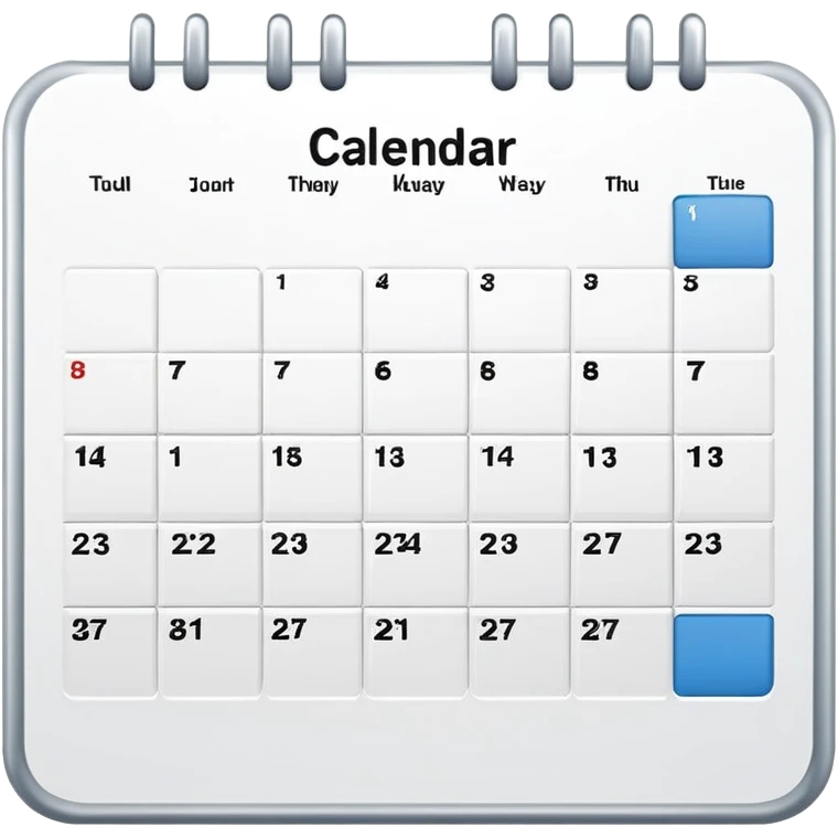 EMPTY CALENDAR emoji
