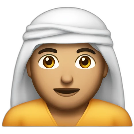 arabe pañuelo en la cara con computador emoji