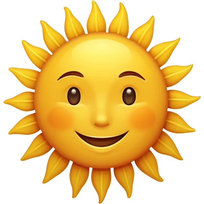 smiling sun emoji emoji