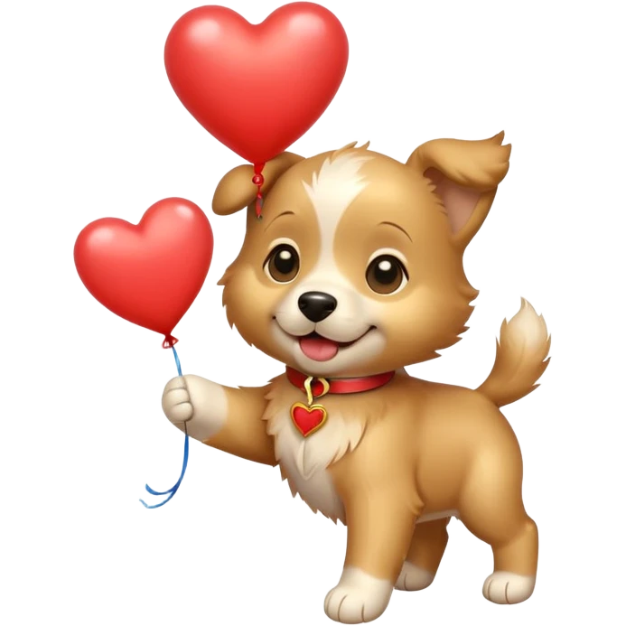 puppy in love emoji