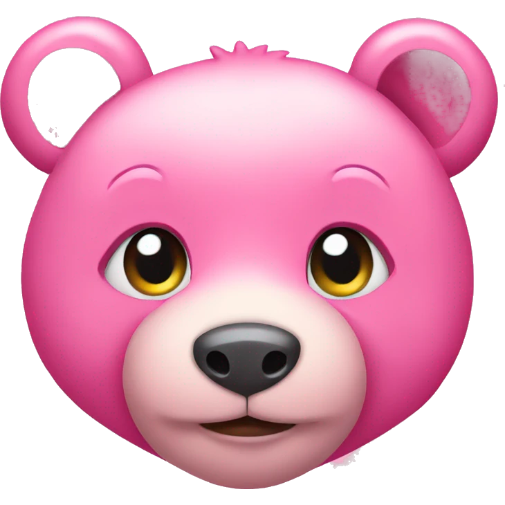 Pink bear with heart emoji