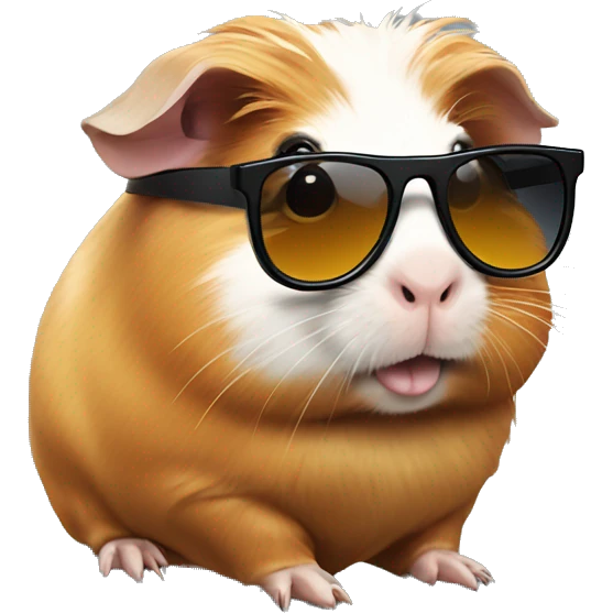 Guinea pig wearing sunglasses emoji