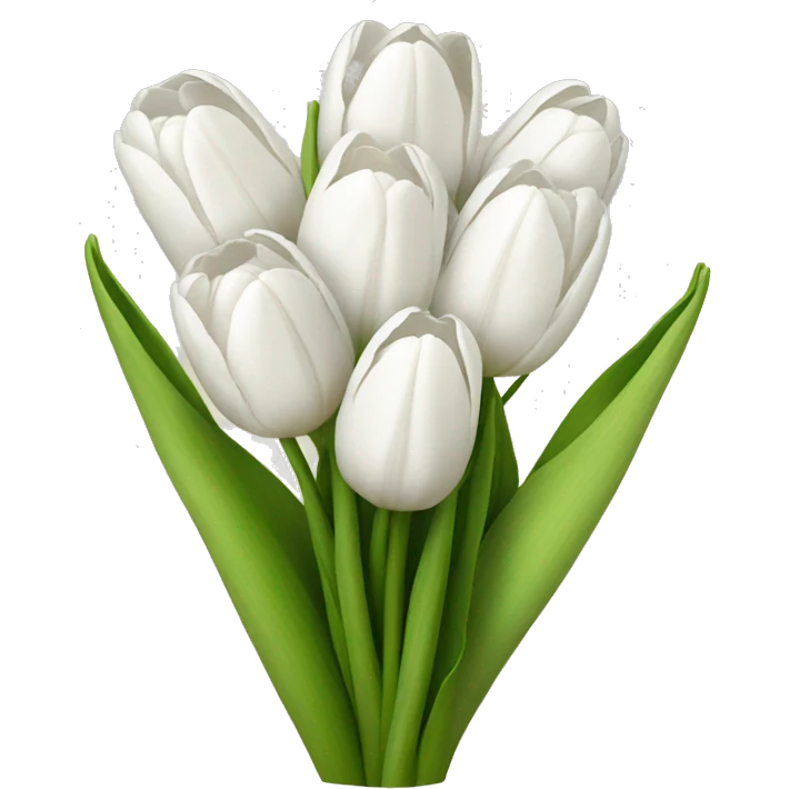white tulip bouquet  emoji