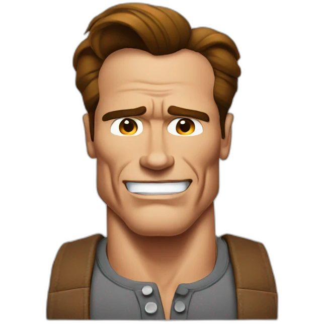 arnold schwarzenegger cartoon wearing henley emoji