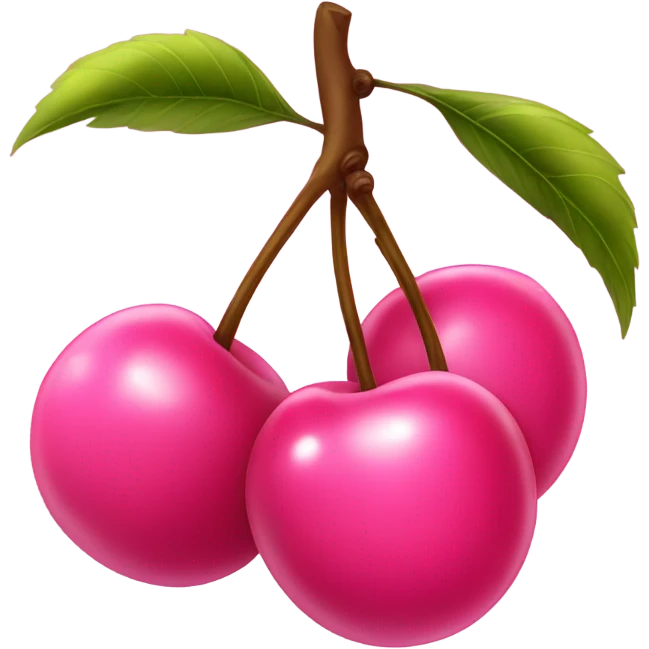Pink cherries emoji