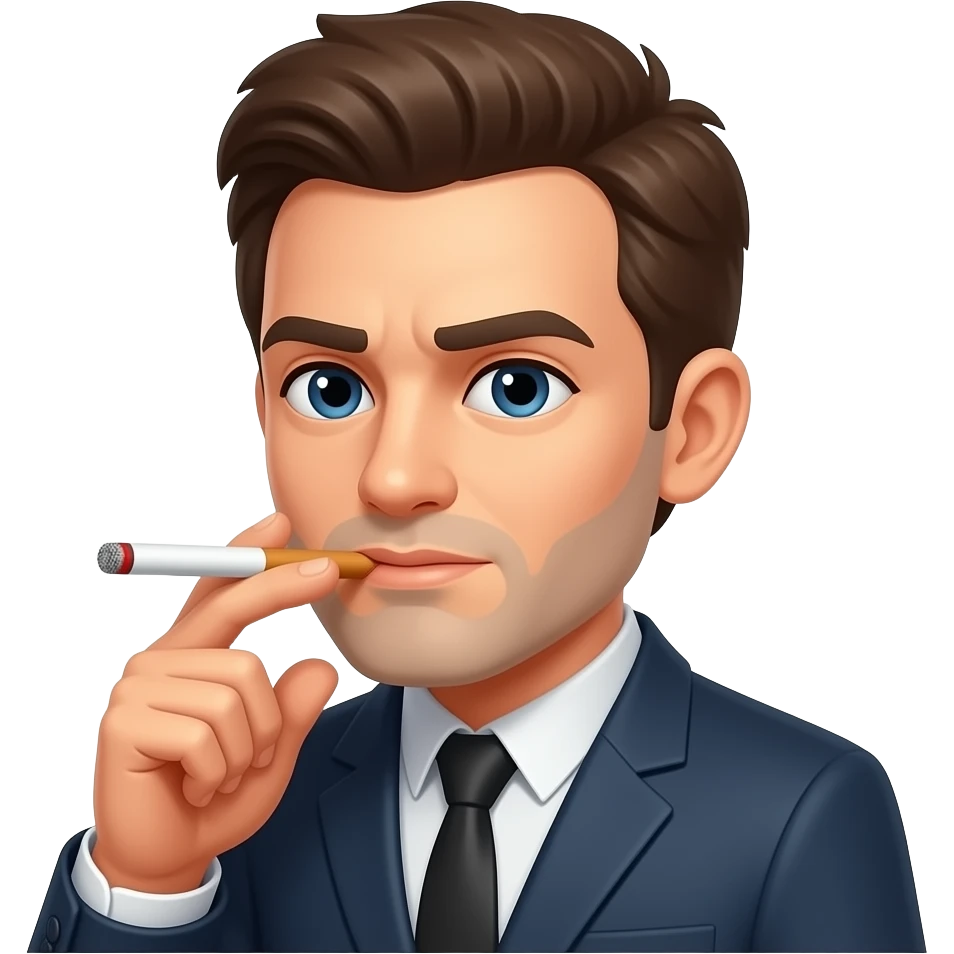 A cigarette smoker seeing a fellow smoker emoji