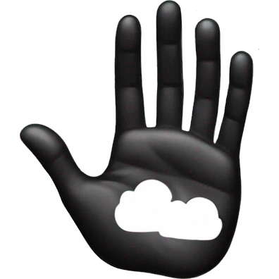 hands covered in black ink emoji