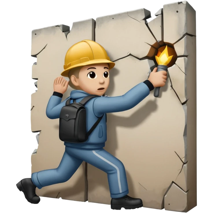 Una bandiera con una persona che abbatte il Murè che c’era a Berlino US e URSS emoji