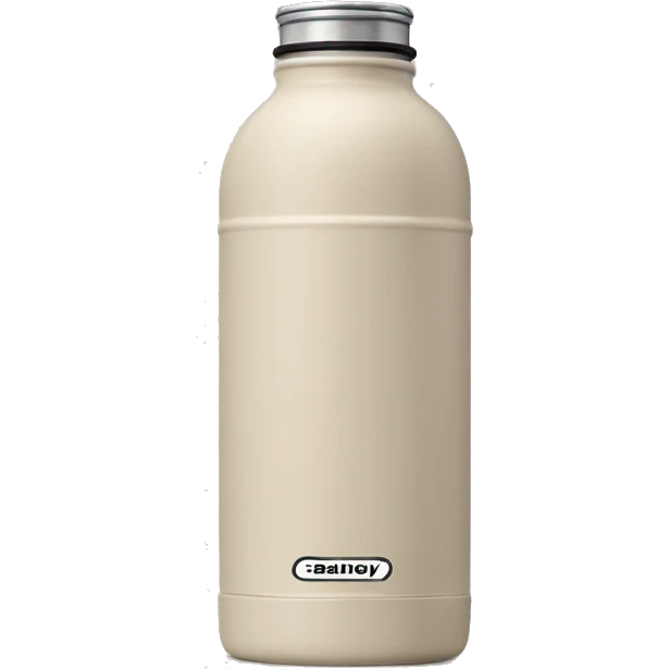 light beige stanley water bottle  emoji