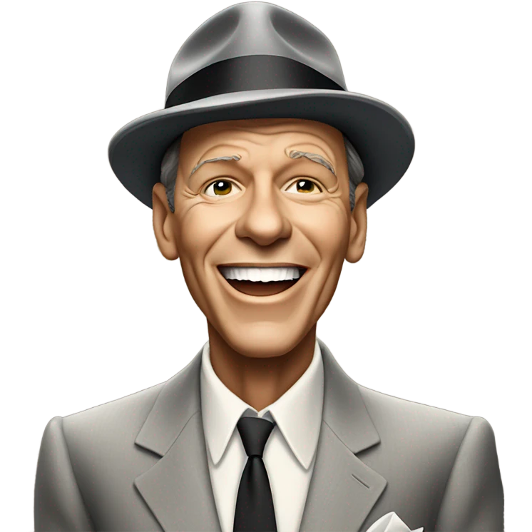 frank sinatra singing with his hat on emoji