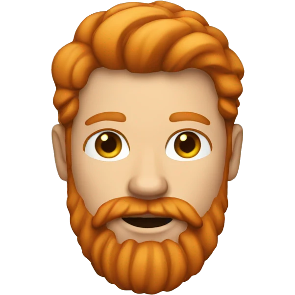 Ginger man with beard emoji