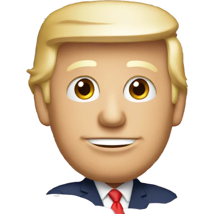 Donald trump with an American flag  emoji