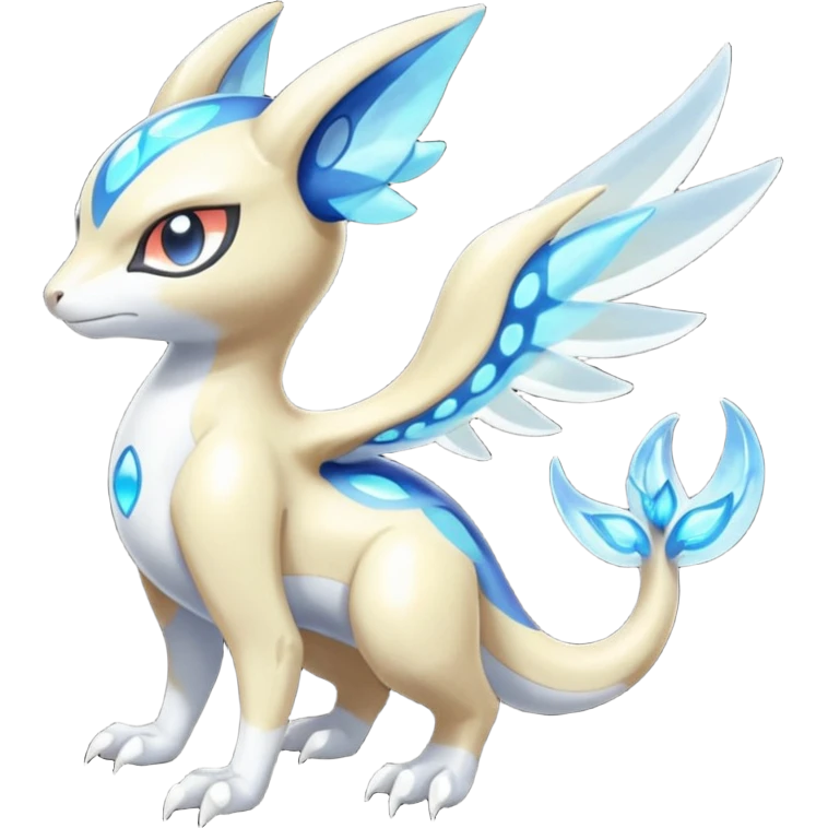 Angelic Divine Bioluminescent Translucent Luminescent Diaphanous Shiny Colorful Meloetta-Latias-Veemon-Peppercat-Wargreymon-Protogen-Fakémon-fusion-hybrid-creature emoji