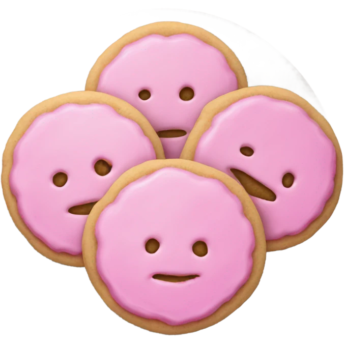 pink sugar cookies on a plate emoji