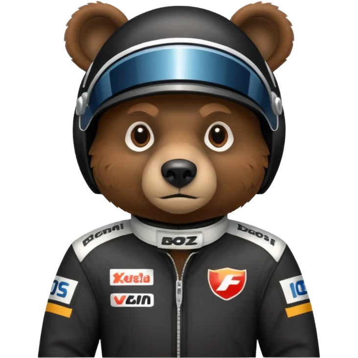 black bear f1 driver  emoji