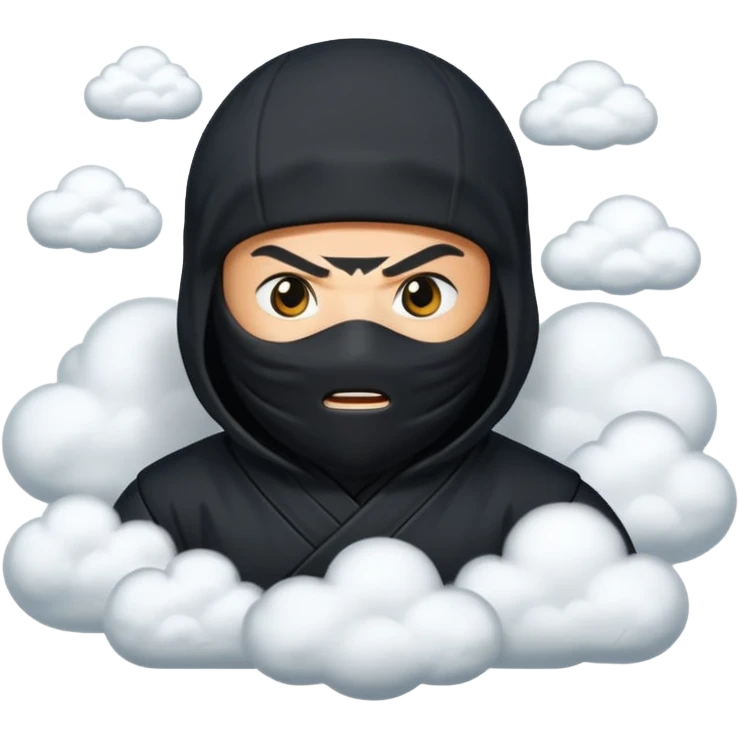 Ninja con nubes  emoji