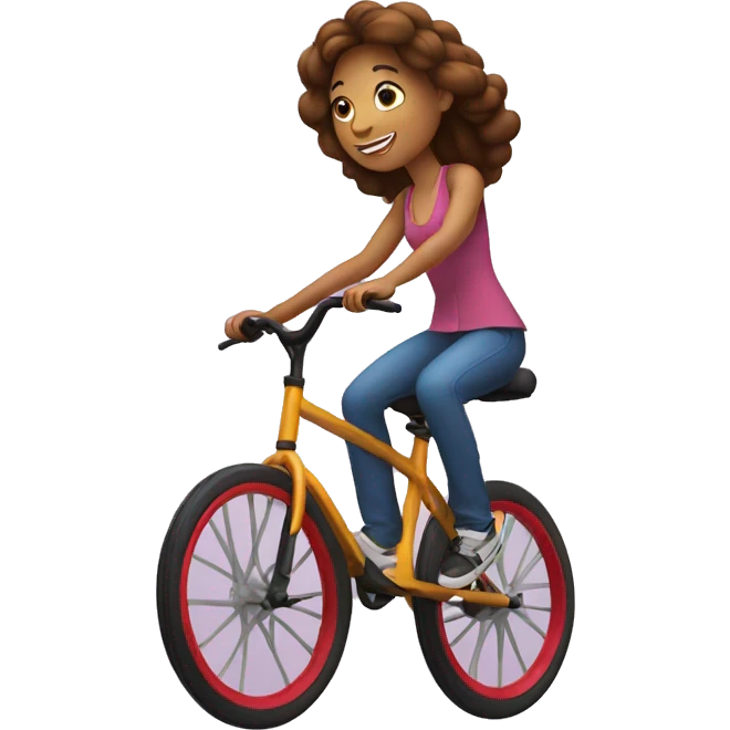 a women on a unicycle emoji