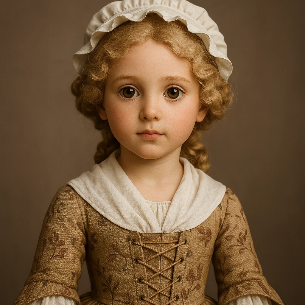 brown-eyed blonde 18th century american girl doll emoji