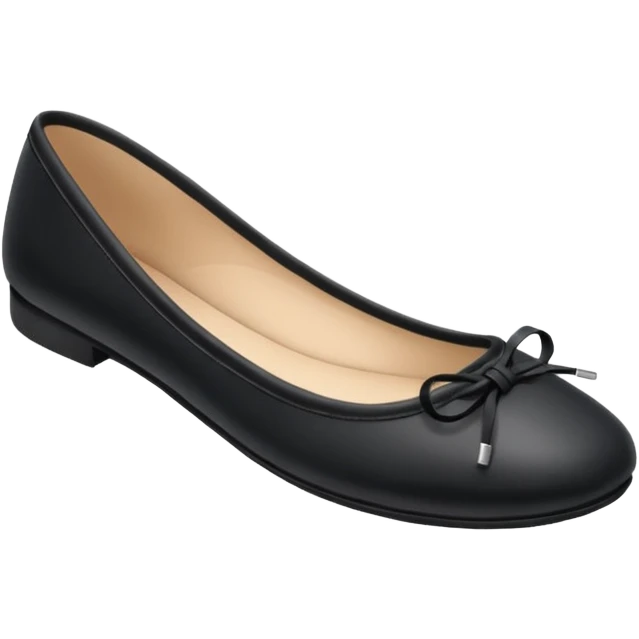 plain isolated black ballet flats emoji