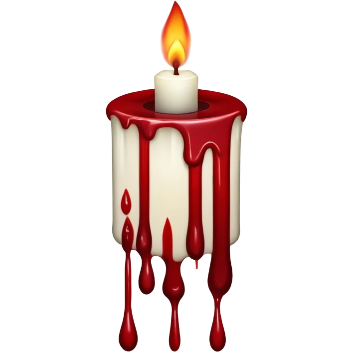 candle with blood drips dark red emoji