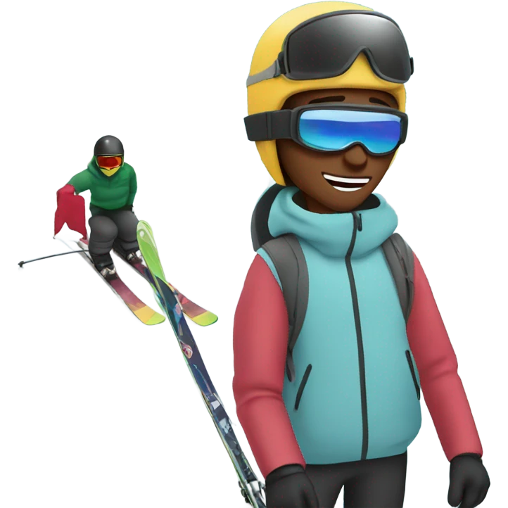Me skiing emoji