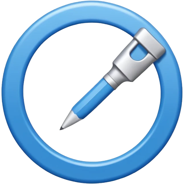 Circulo azul con una flechita adentro de color blanco emoji