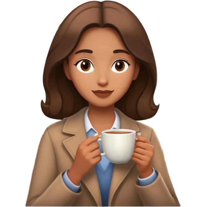 Lis w autobusie z herbatą emoji