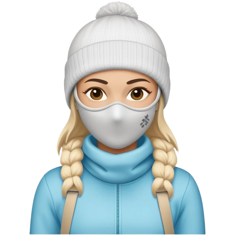 Woman in a ski mask emoji