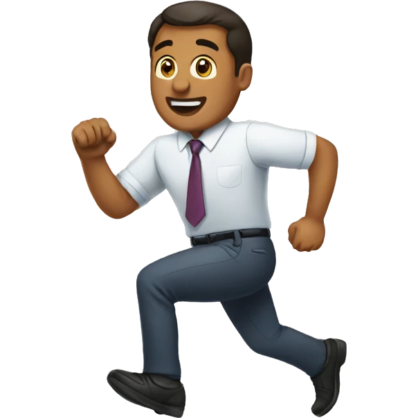 Men running office emoji