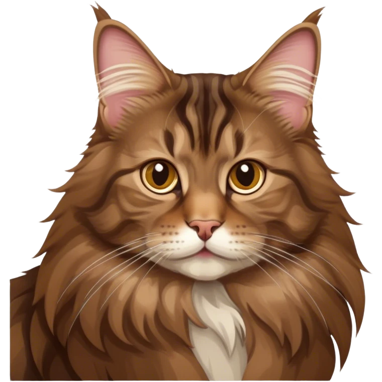 my brown tabby maine coon cat emoji