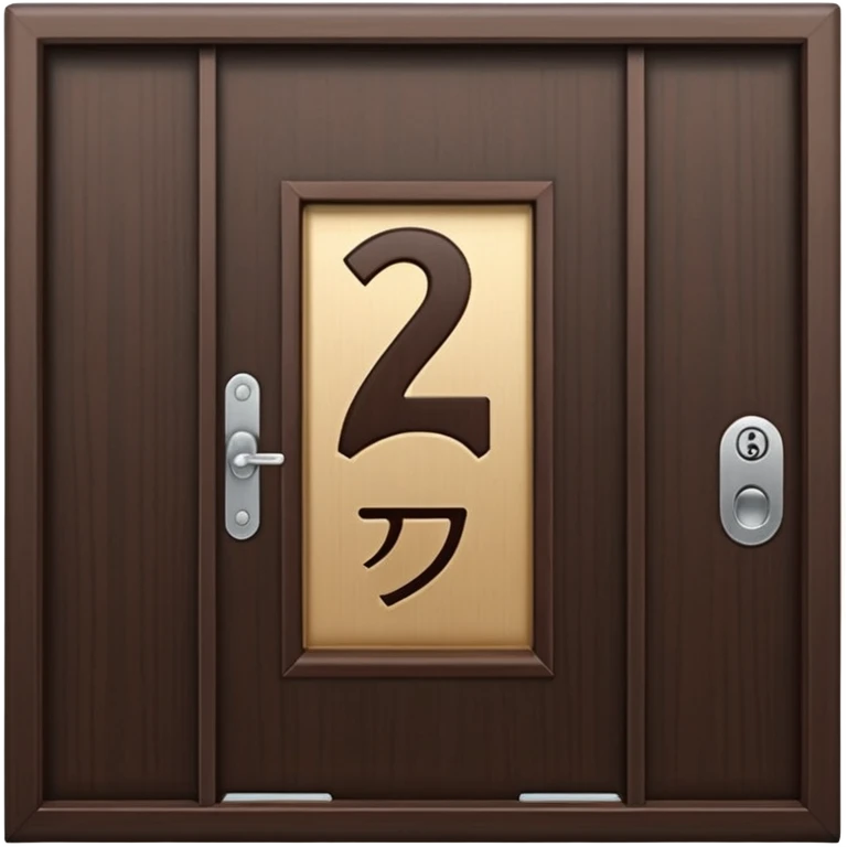 modern villa door number wood japanes emoji