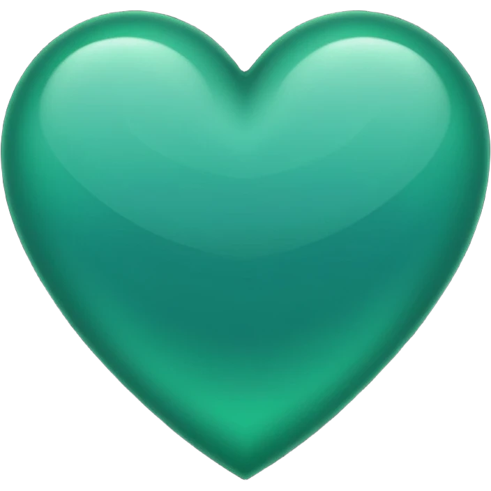 light dark green heart emoji with sharp edges  emoji