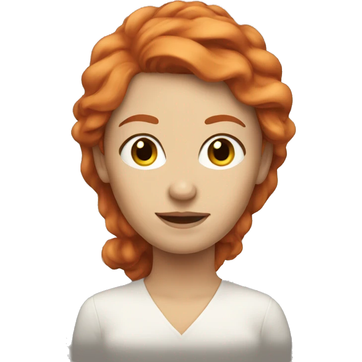 Red haired white woman emoji